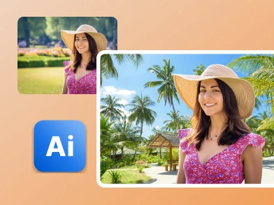 AI-generated backgrounds