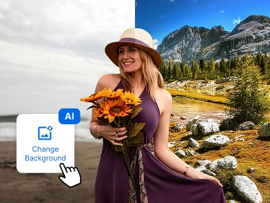AI-generated backgrounds