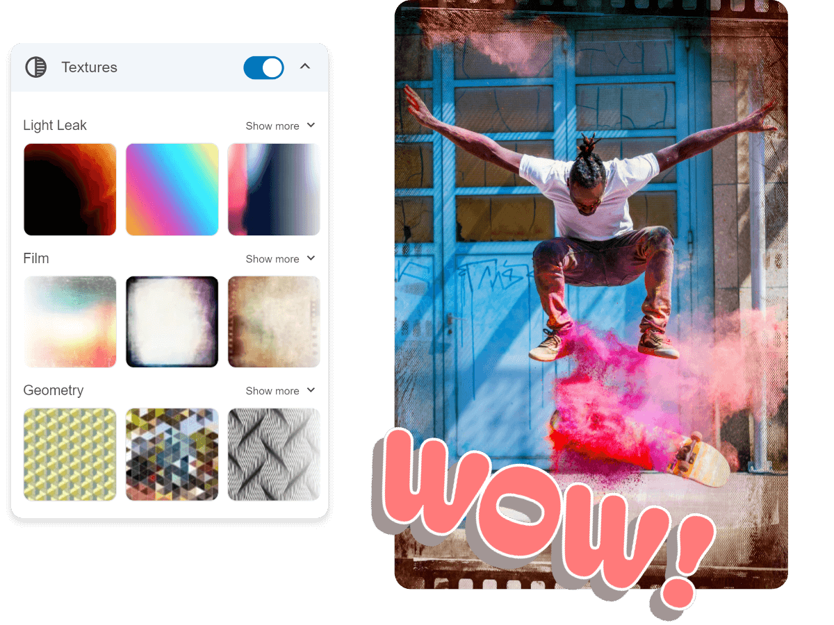Transform photos instantly