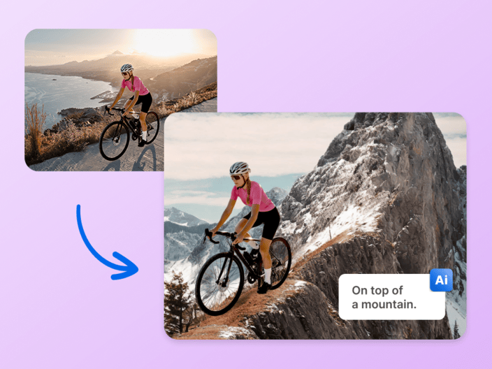 AI-generated backdrops