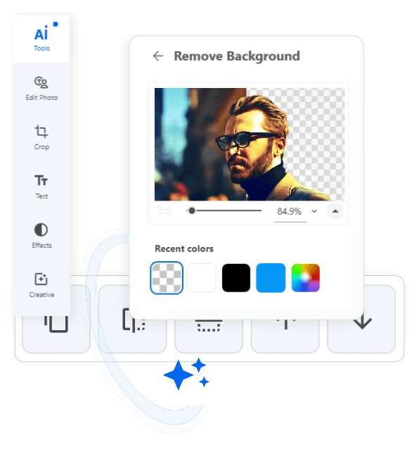 AI background removal example
