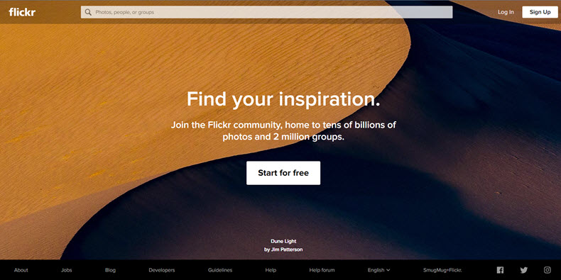 Flickr Free Photo Storage