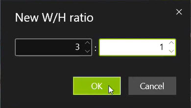 Setting a width/height ratio for cropping