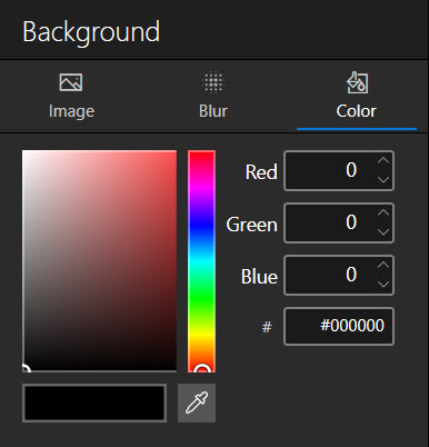 Color background options