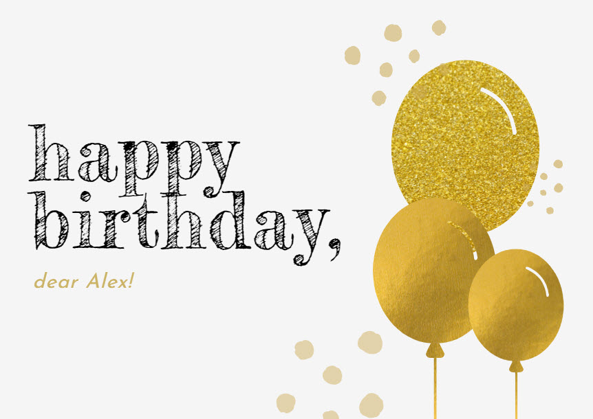 Happy Birthday card with Flipsnack template